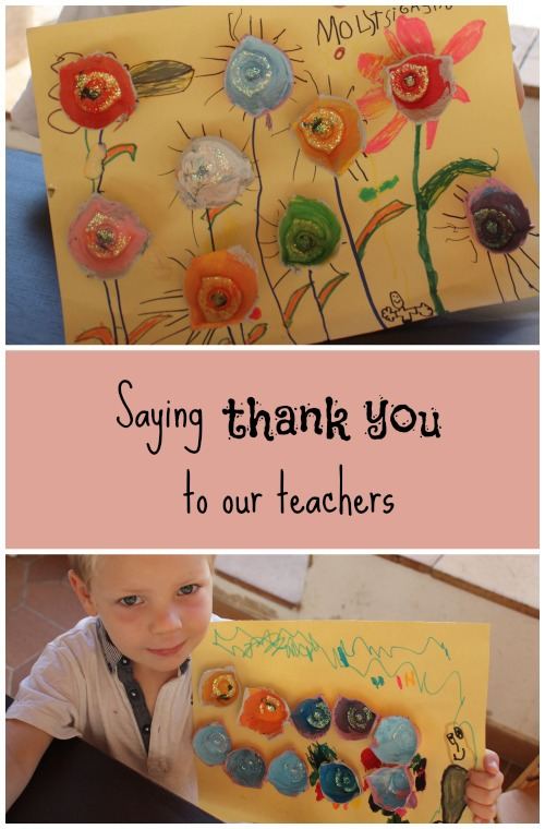 Learning to be grateful by saying thank you to our teachers