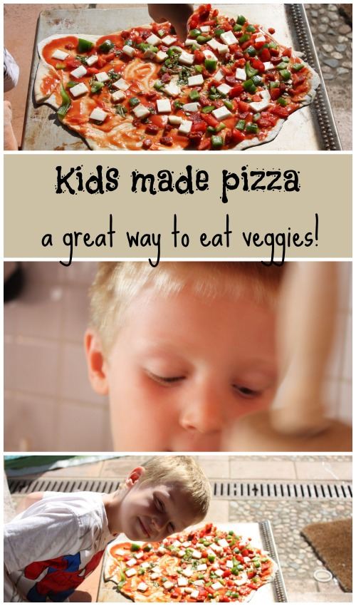 Cooking pizza with children is a great way to get them eating veggies