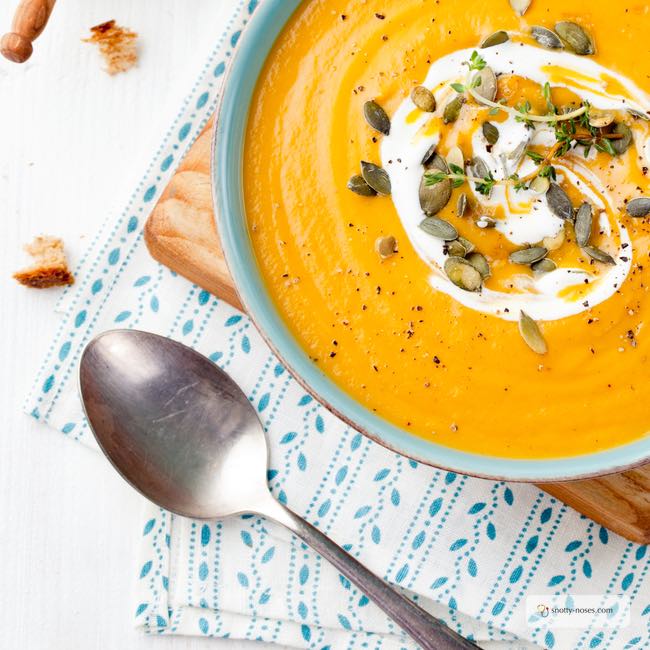 Turnip and red lentil soup. An easy lunch idea for kids.