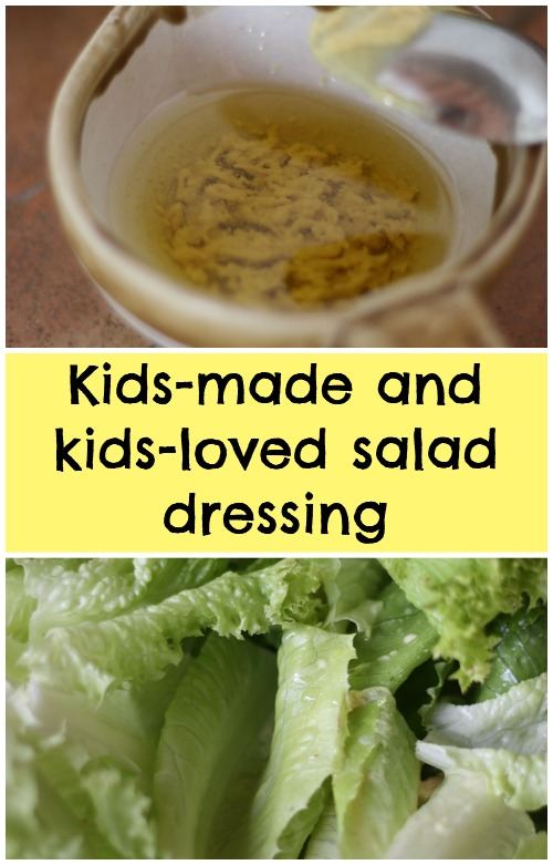 Home made salad dressing to help kids love salad