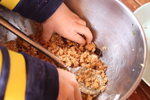 No Cook Energy Balls. A healthy snack for children.