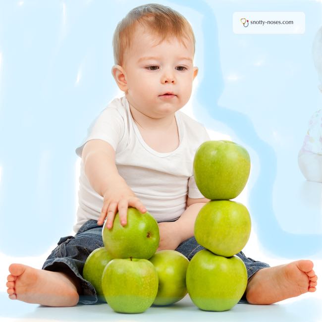 Children learning to feed themselves