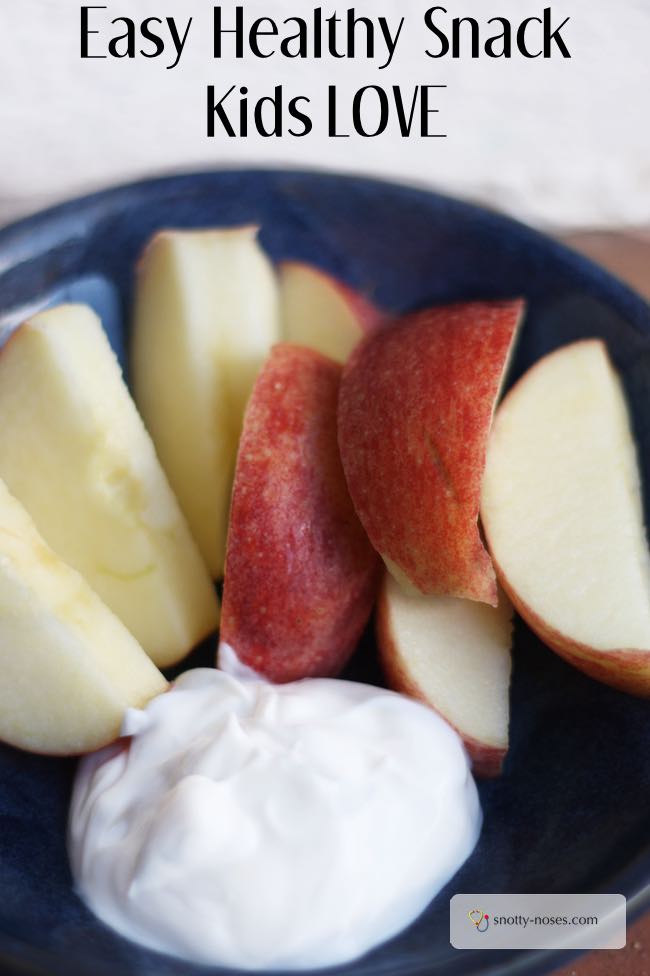 Healthy Snacks for Kids. Vanilla Yoghurt and Apple. A really easy and healthy snack that your kids will love.