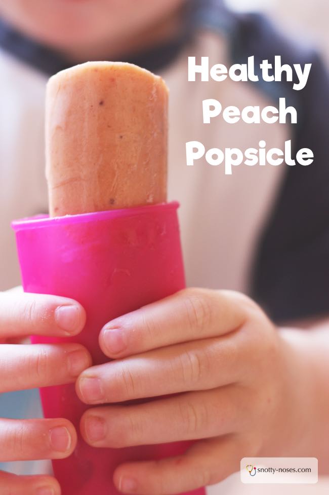 Peach Popsicles. A healthy, tasty and easy recipe