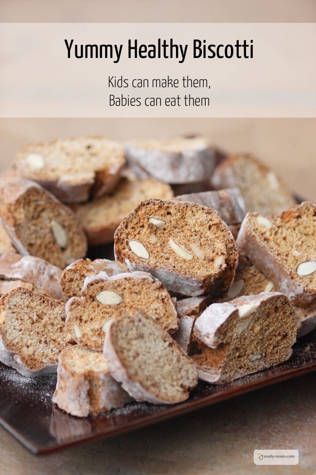 Biscotti, a healthy snack for your kids. Cooking with Kids