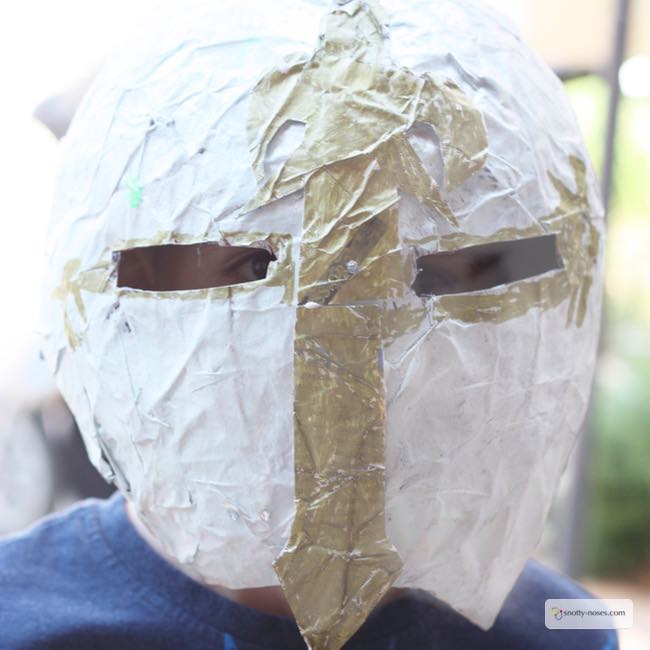 How to make Paper Mache Helmets. A really easy activity to nurture your child's creativity.
