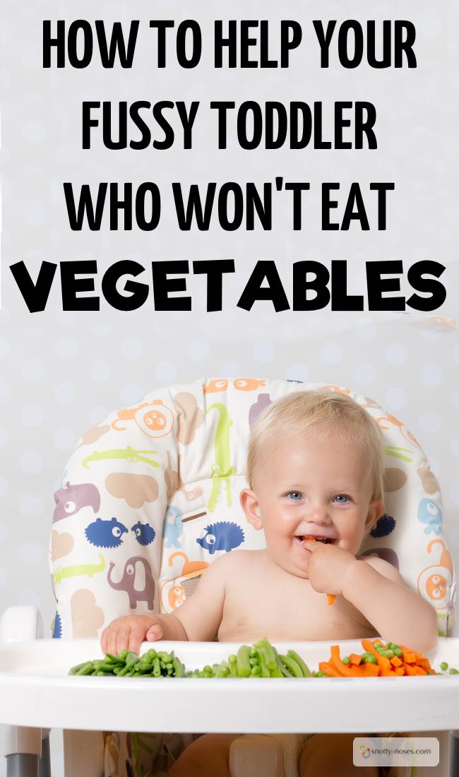 How to help your fussy toddler who won't eat vegetables. Great tips to encourage your picky toddler to eat a healthy diet. 