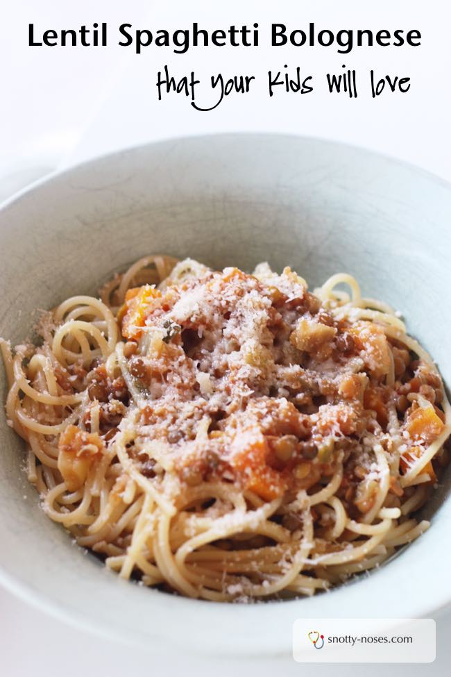 Healthy Lentil Spaghetti Bolognese. A healthy and easy alternative to meat that your kids will love.