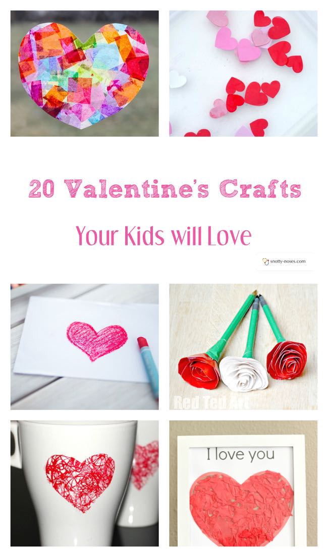 20 Awesome Valentine Crafts for Kids. What better way to tell some one you love them with a homemade valentine craft?