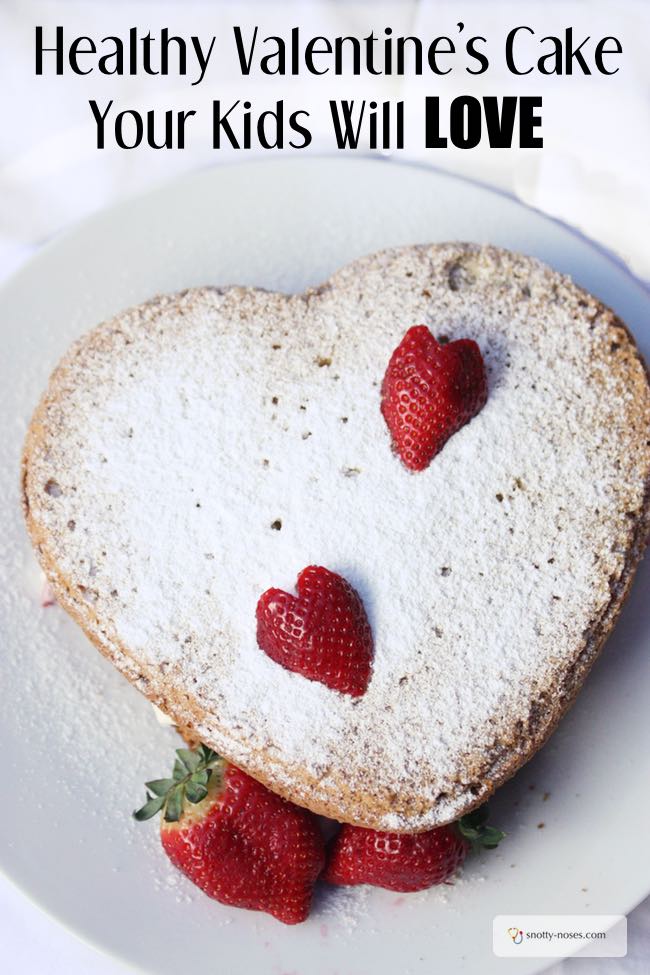 Valetine's Strawberry Cake. A yummy strawberry cake that your kids will love to make and eat for Valetine's Day!