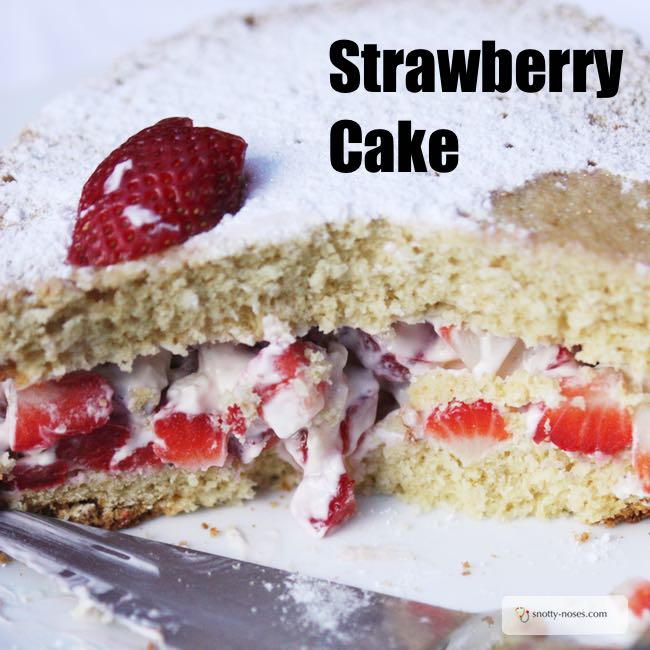 Strawberry Cake. A yummy strawberry cake that your kids will love to make and eat!
