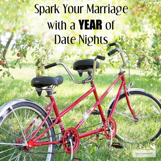 Spark Your Marriage with a Year of Date Night Ideas. It's so easy to let your life, marriage, even date nights become routine. Here are some awesome ideas to put the spark back into date nights