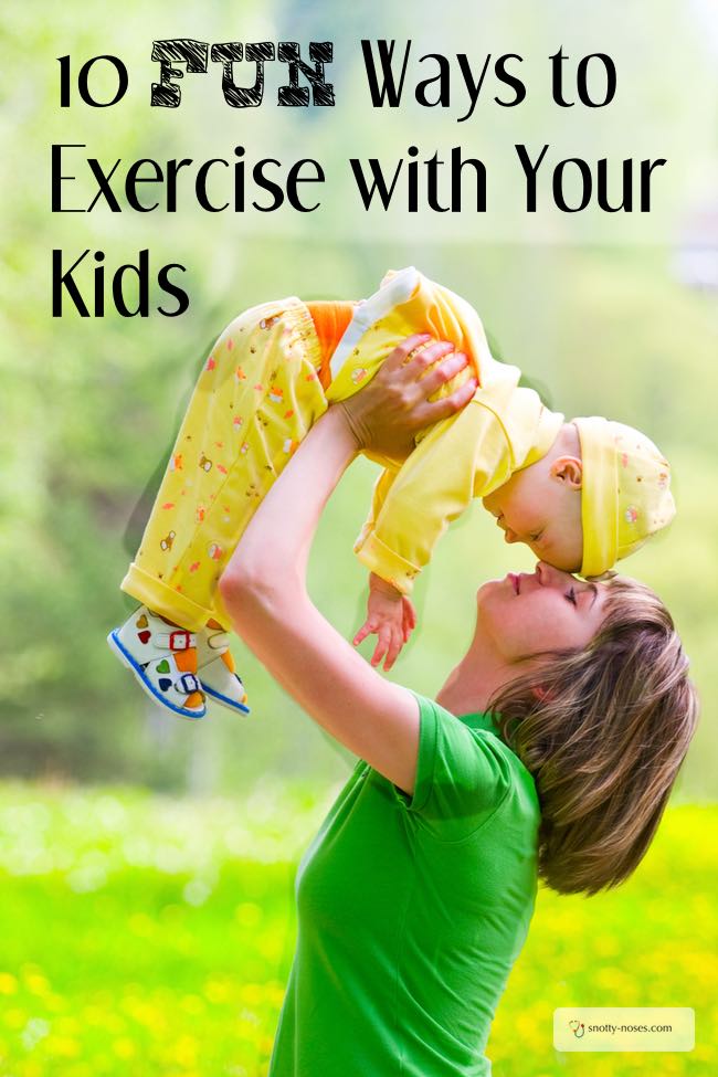 10 Fun Ways to Exercise with Your Kids. You don't have to miss out on exercise just because you have kids and there isn't enough time in the day. Why not exercise with your kids? Some great ideas to get you started. I love number 4.