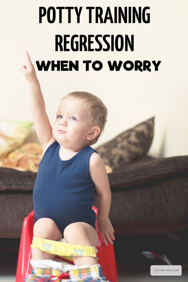 Potty Training Regression. When to Worry. Potty Training Regression is normally just a phase, but sometimes it can be an indicator of something more serious. A pediatric doctor explains the most common things to worry about.