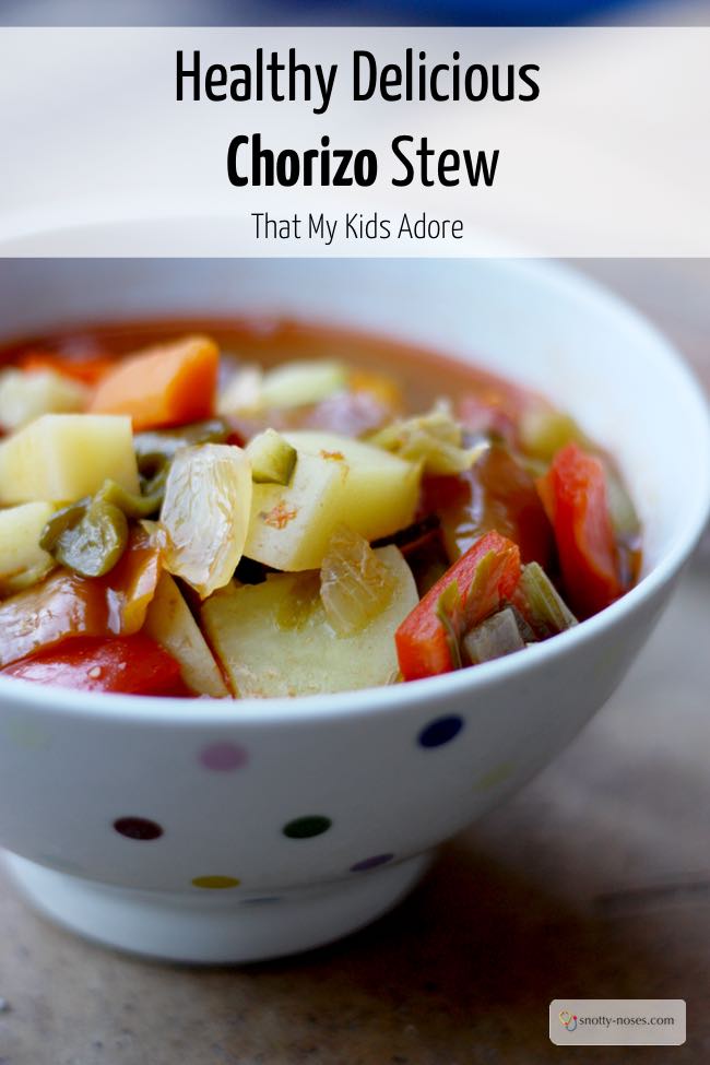 Spanish Chorizo Soup Recipe. A really healthy and really tasty dinner that your kids will love