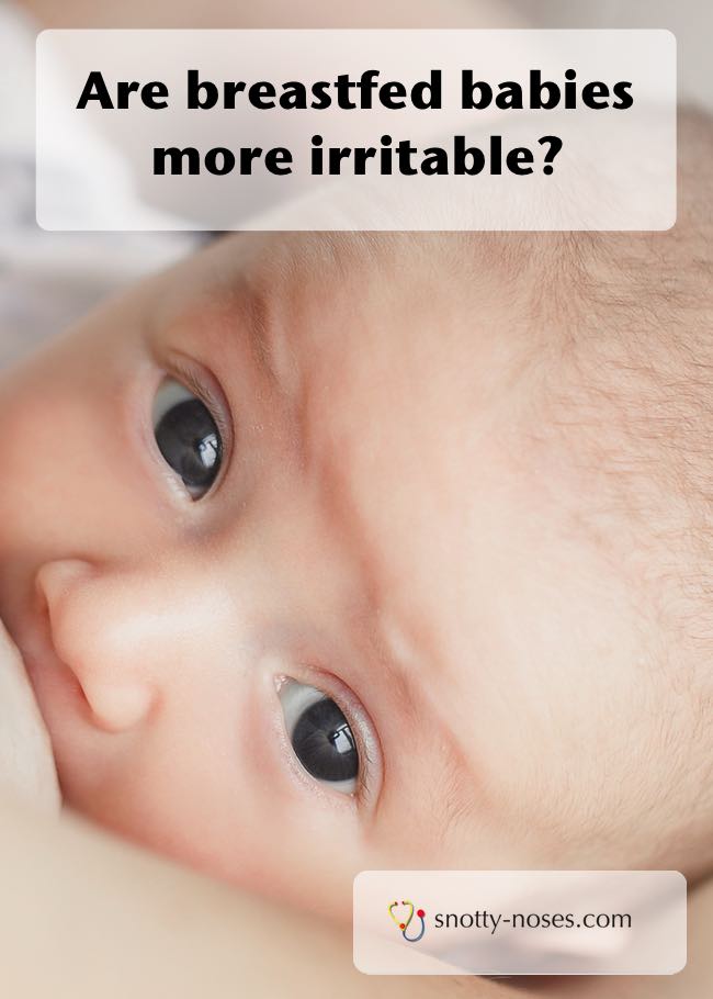 Are breastfed babies more likely to be irritable than bottle fed babies?