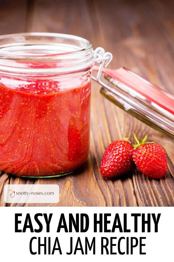 Easy and healthy chia strawberry jam recipe.