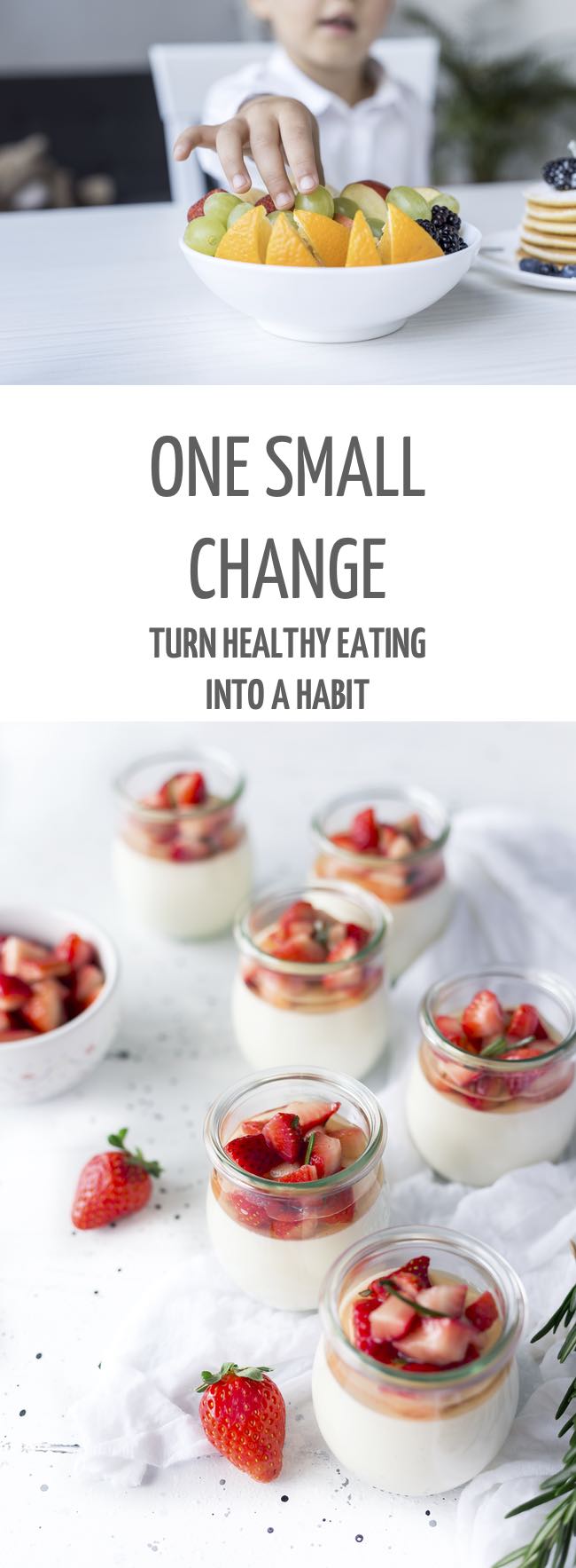 Teaching your child healthy eating habits can be overwhelming and stressful. Instead of trying to do it all, make one small change and turn it into a healthy eating habit.. #toddler #fussyeater #fussytoddler #toddlerwon'teat #pickyeater #parenting #positiveparenting.