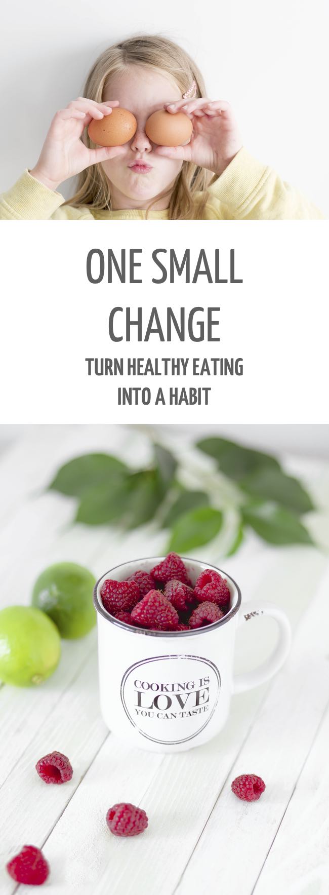 Teaching your child healthy eating habits can be overwhelming and stressful. Instead of trying to do it all, make one small change and turn it into a healthy eating habit.. #toddler #fussyeater #fussytoddler #toddlerwon'teat #pickyeater #parenting #positiveparenting.